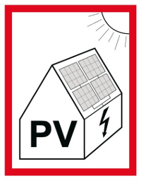 Hinweisschild Solaranlage